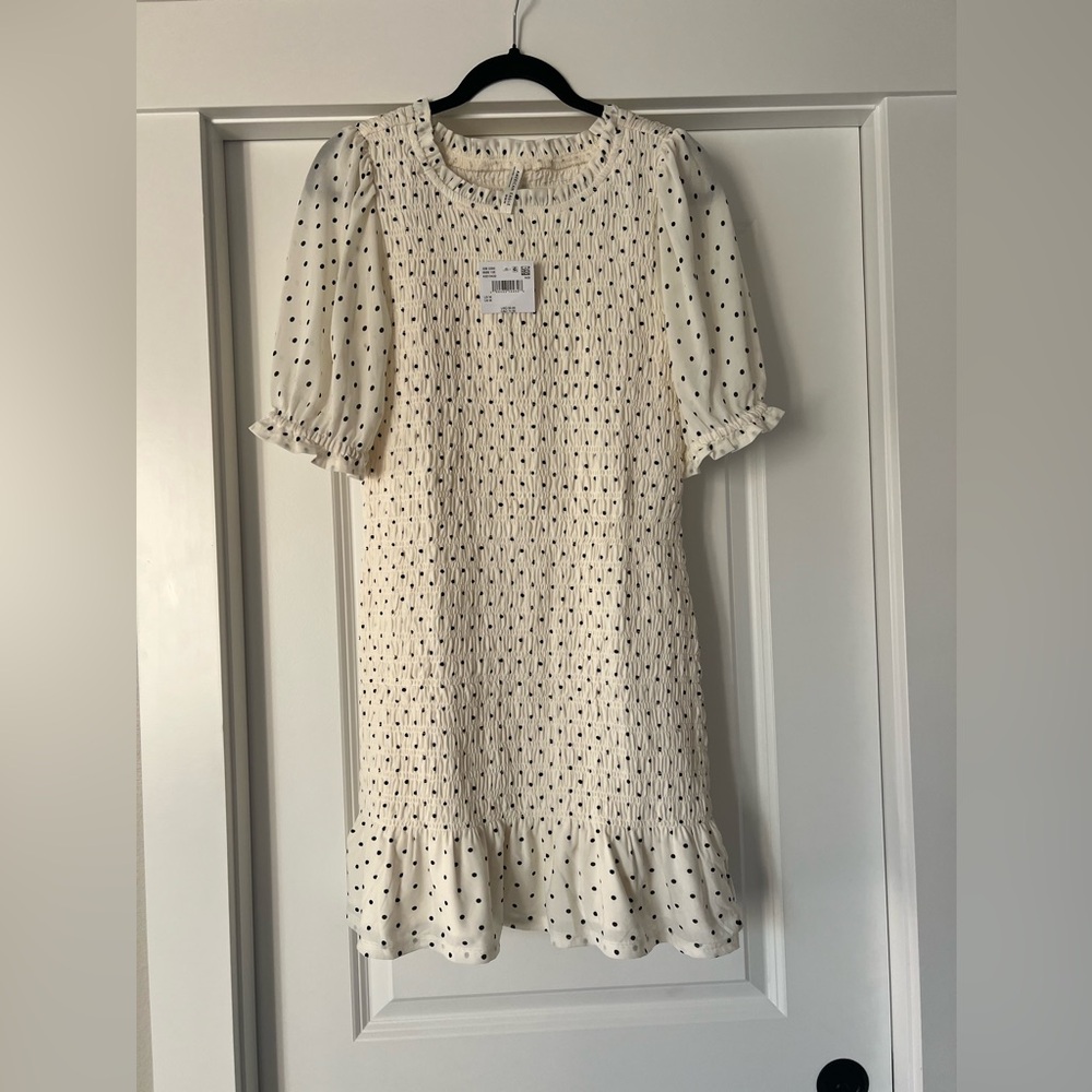 American Eagle Smocked Polka Dot Dress Size M